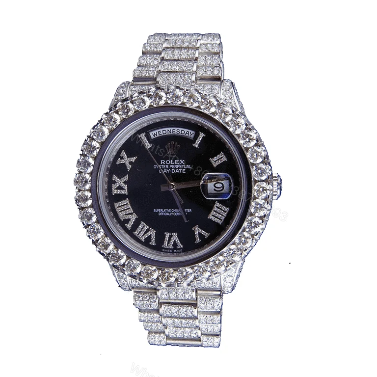 View 2 of Rolex Day-Date 218239 Super Clone Fully Iced Out: 41mm White Gold Diamond President