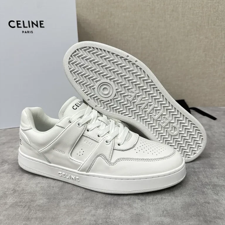 View 4 of White Lace-Up Sneakers, Minimalist Comfort, CELINE-inspired Plan