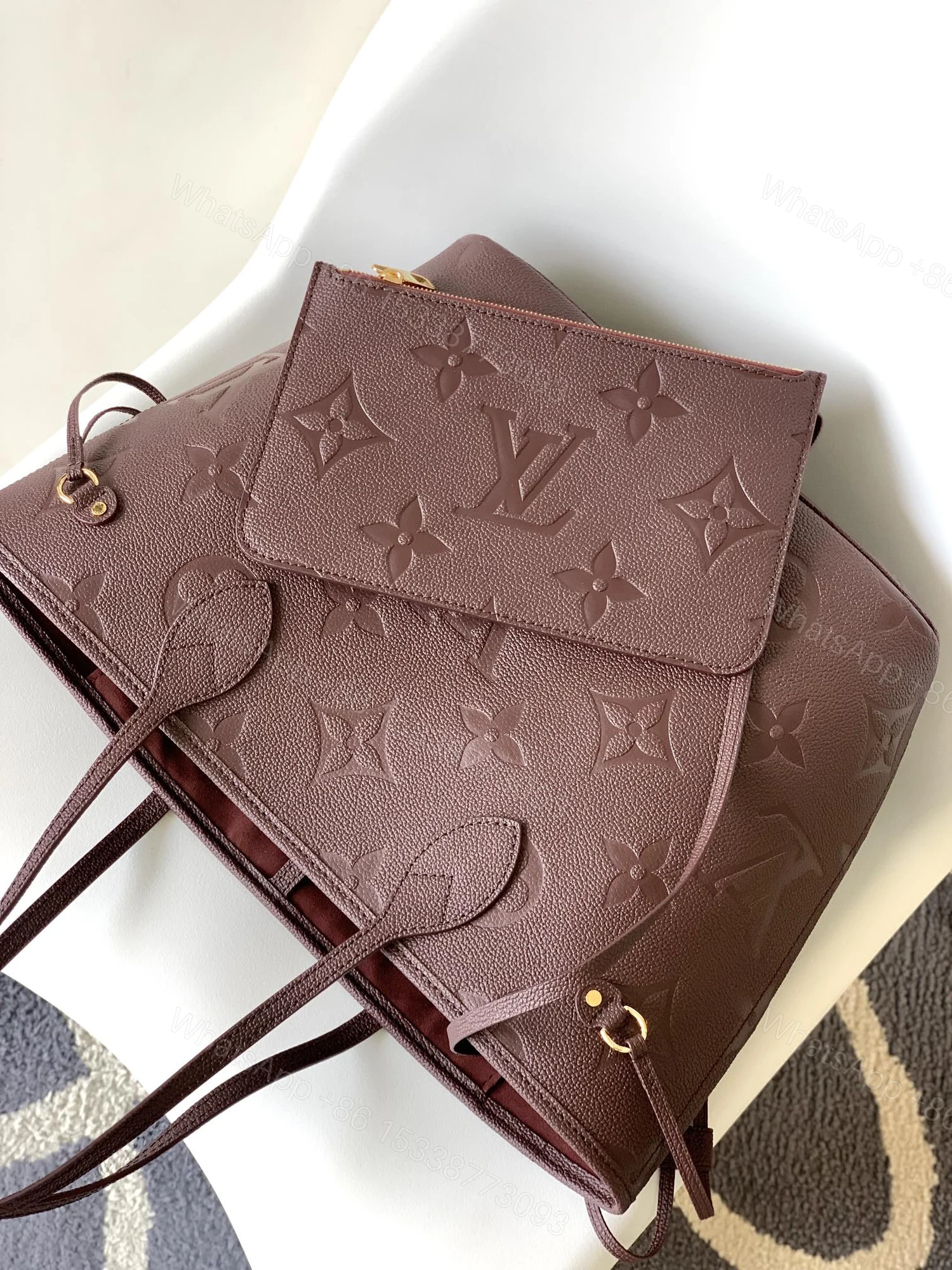 View 5 of LV NEVERFULL MM WITH DUSTBAG 1854 MONOGRAM JACQUARD