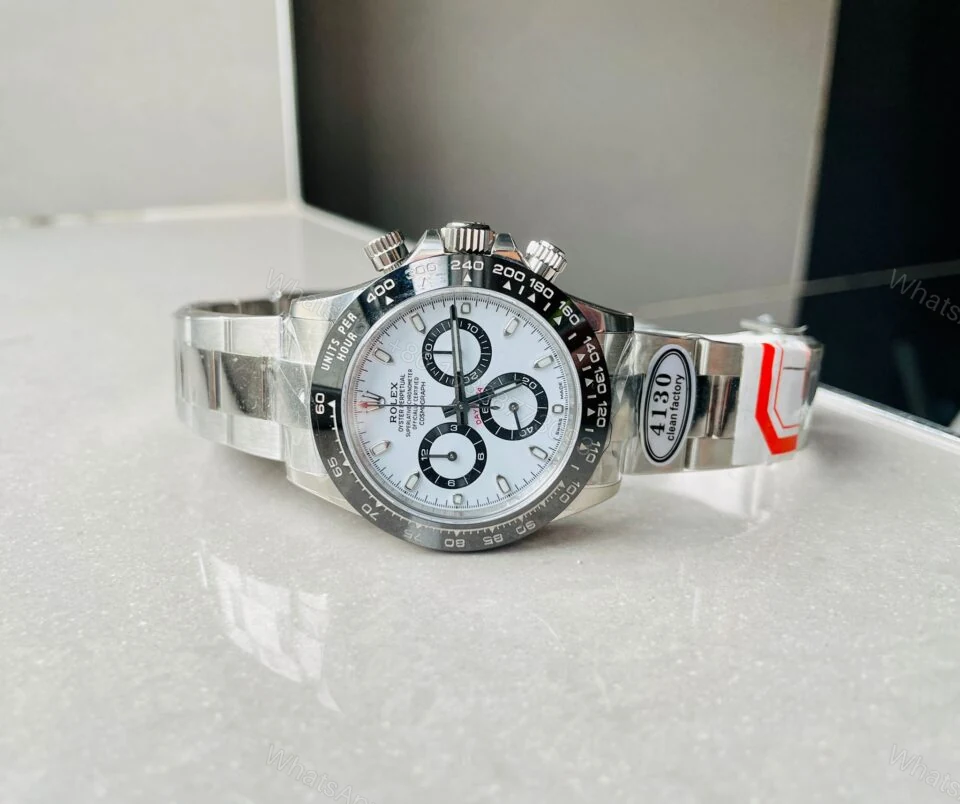 View 5 of CLEAN FACTORY 1:1 Rolex Daytona 116500 PANDA Best Edition CF 904L SS Case and White Dial