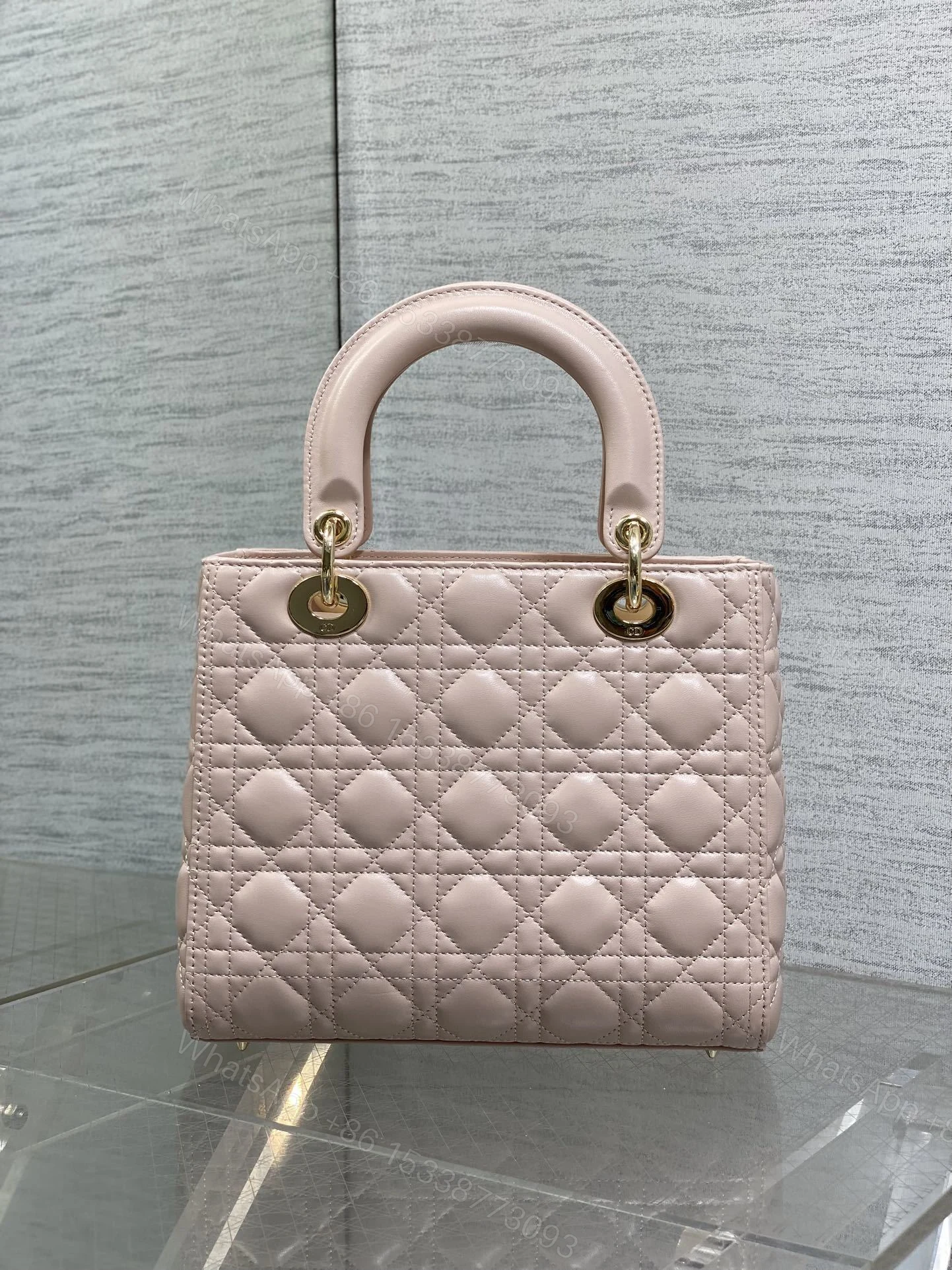 View 5 of Dior Lady Pink with Gold Hardware – Medium