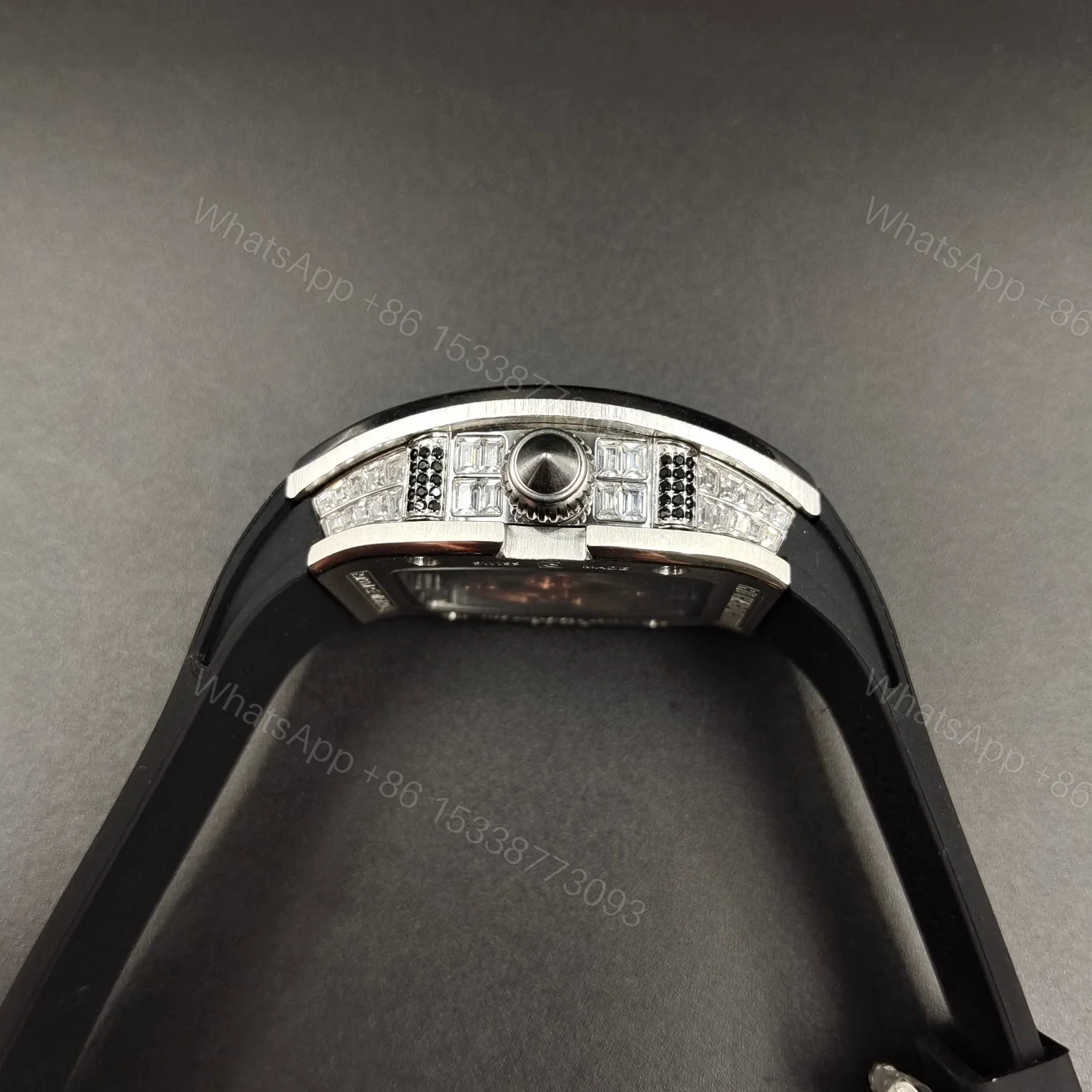 View 6 of Richard Mille RM007 Diamond Crown Ladies Watch Automatic Skeleton Diamond Dial Curved Bezel Premium Edition RM-RM007-DIA-LADY-AUTO