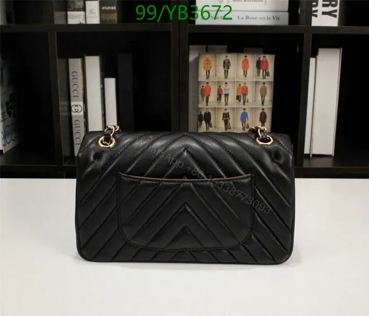 View 7 of Chanel Chevron Quilted Mini Rectangular Flap Bag – Black Leather
