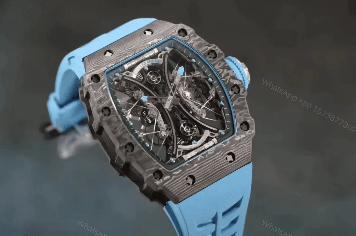 View 3 of Richard Mille Swiss Clone – RM 53-01 Real Carbon Tourbillon Watch