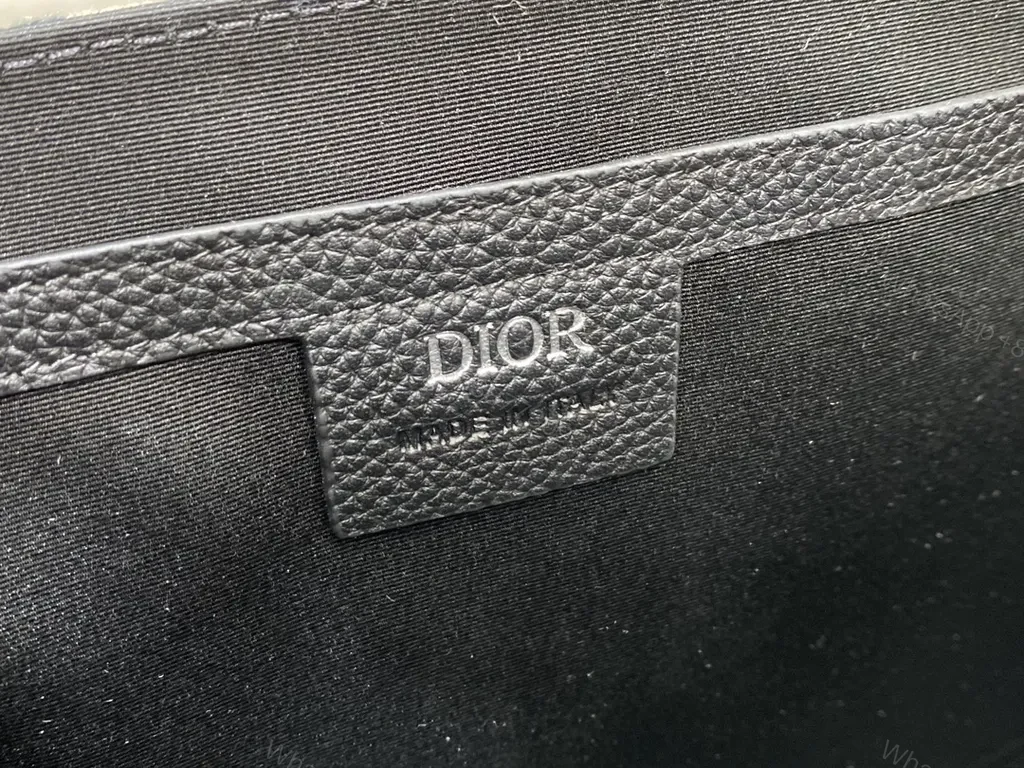 View 3 of Compact Leather-Trim Messenger: Dior-Inspired Pattern, Everyday Luxury