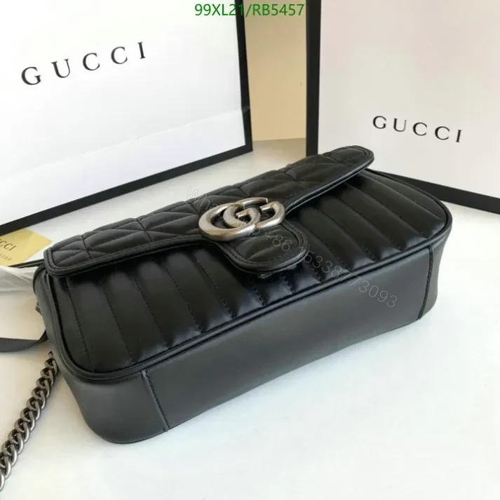View 16 of Elegant Gucci Replica GG Marmont Leather Shoulder Bag RB5457