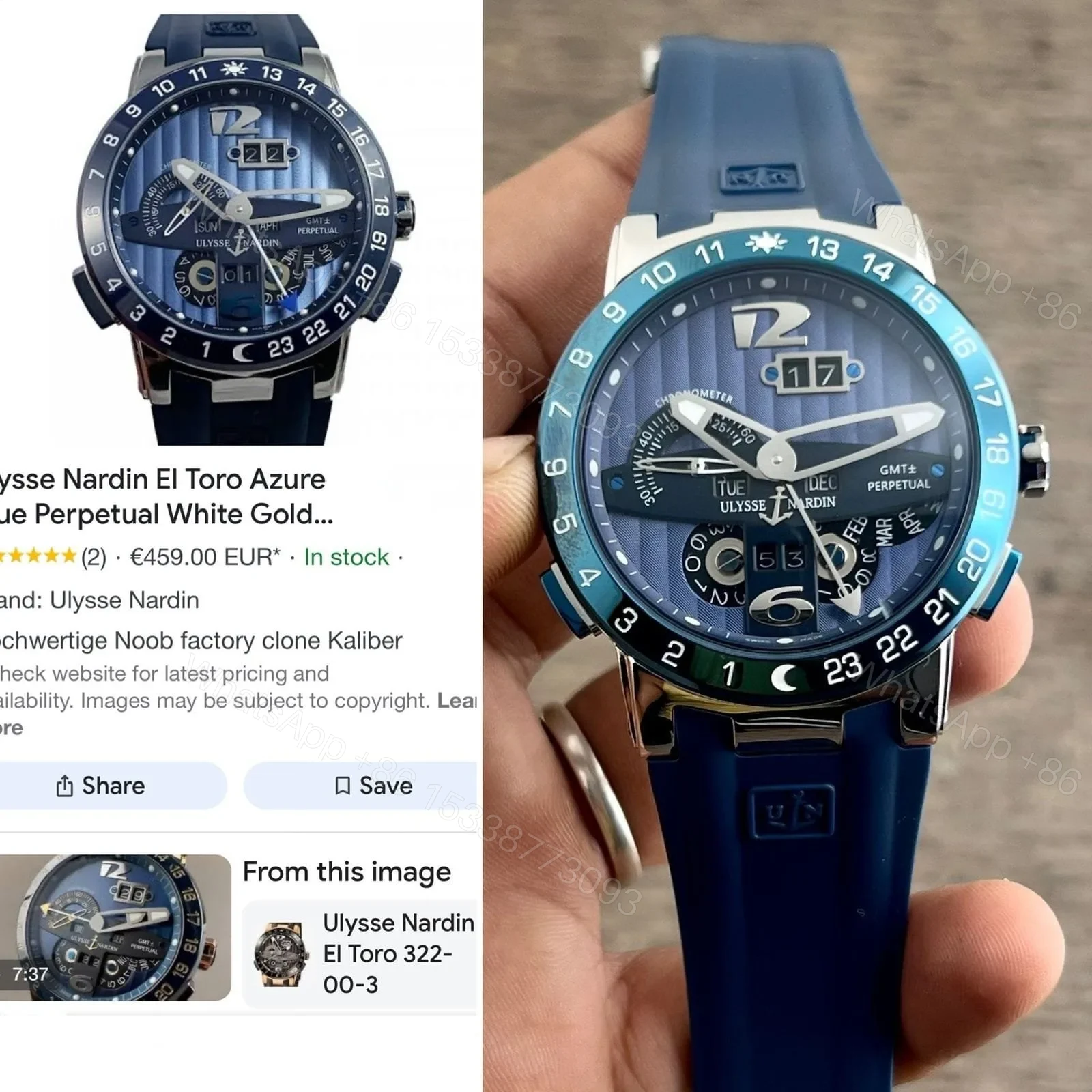 View 2 of Ulysse Nardin Executive El Toro SS TWA 1:1