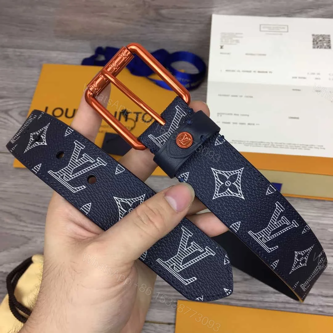 View 5 of LOUIS VUITTON BELT VOYA.GER MONOGRAM UPSIDE DOWN INK NA.VY – B99