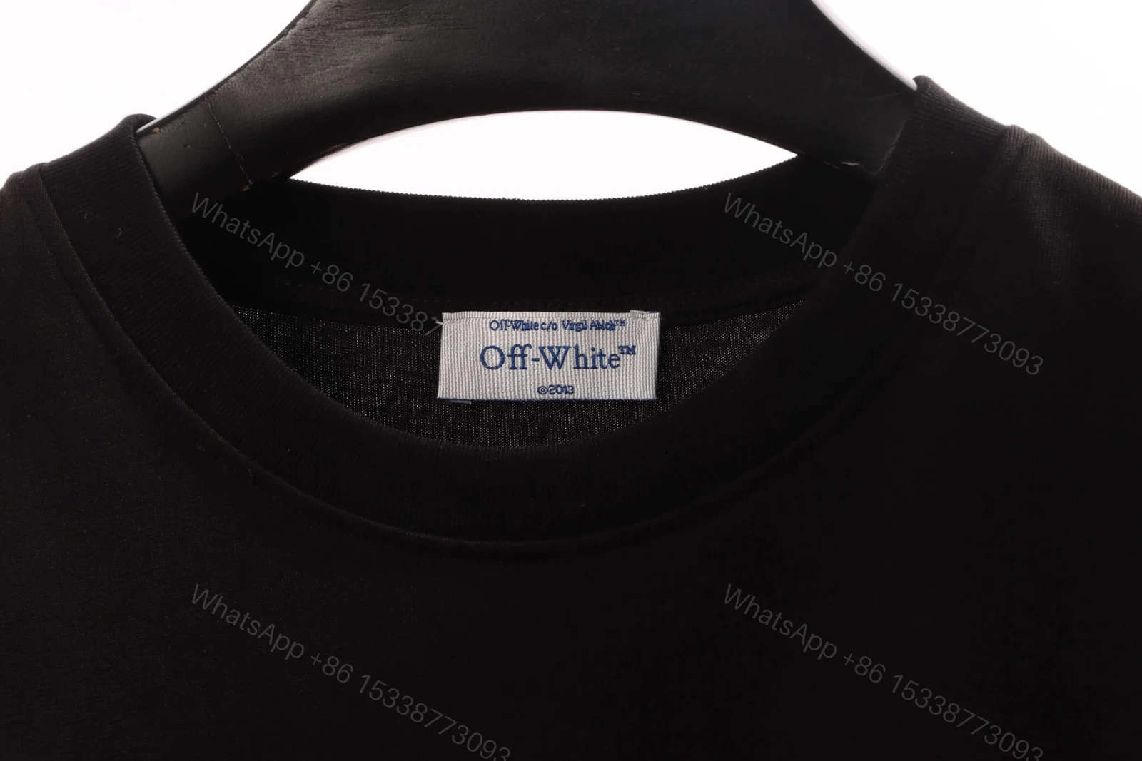 View 6 of Off-White Embroidered Arrow Black T-Shirt