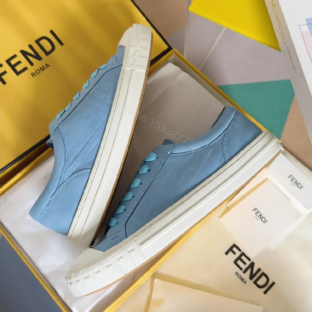 View 2 of Light-Blue Leather Minimalist Sneakers with Durable Comfort