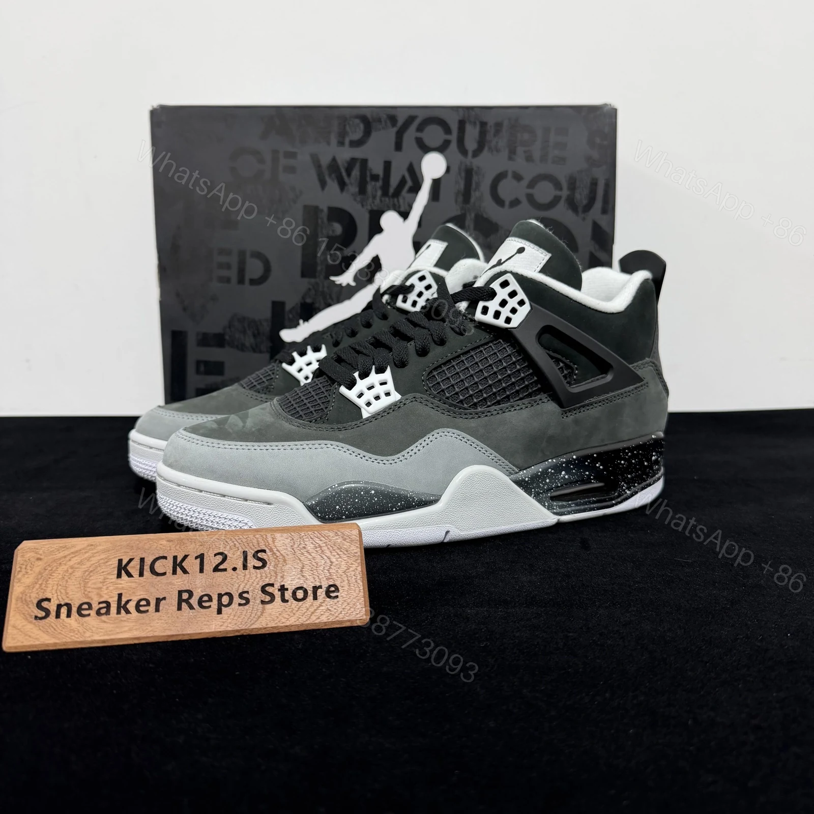 Air Jordan 4 Retro Fear Pack Reps — view 1