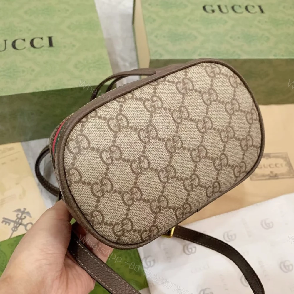 View 7 of Gucci Ophidia Small GG Bucket Bag Brown 17Cm 550621 96I3B 8745
