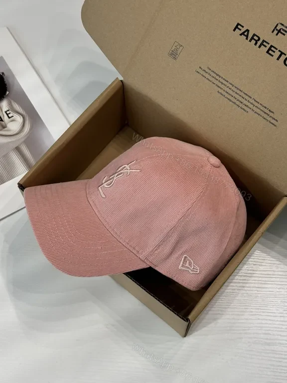 View 9 of Soft Rose Corduroy YSL Cap: Everyday Luxury Cap