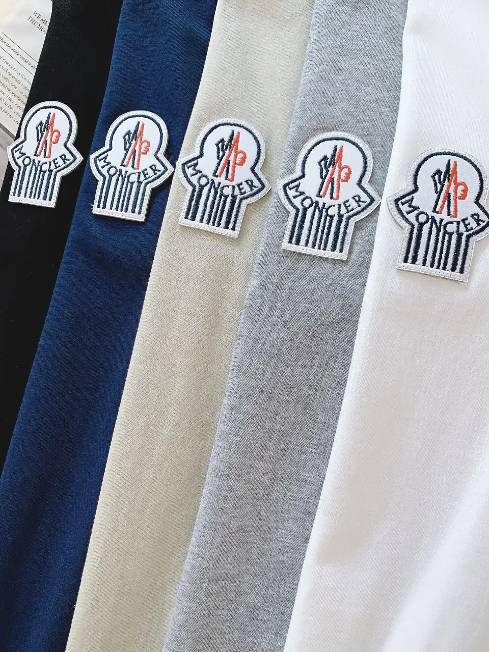 View 10 of Light Beige Knit Casual Logo Patch T-Shirt