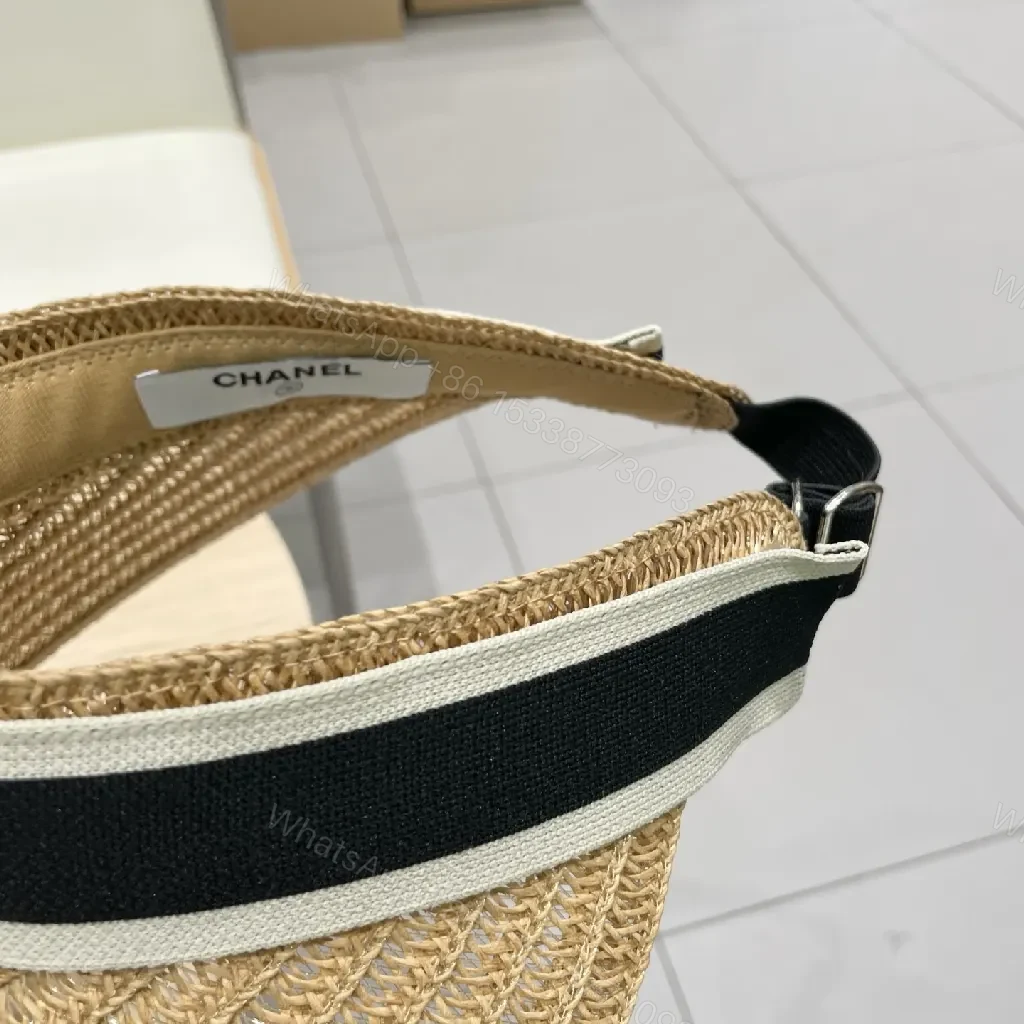 View 7 of Straw Visor + Straw Crown + Resort-Chic + Designer Band + Visor