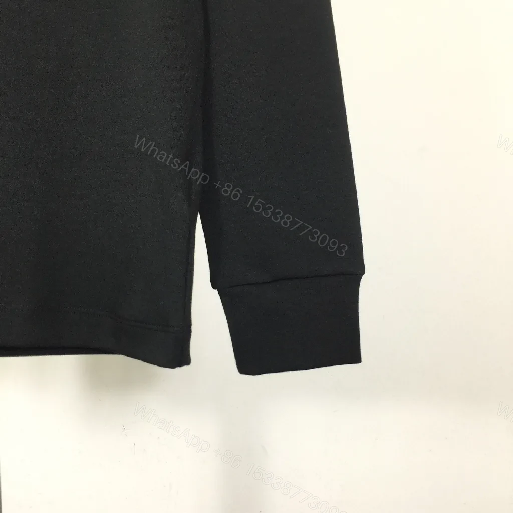 View 4 of Dark Essentials Black Knit Crewneck with Subtle LV Emblem