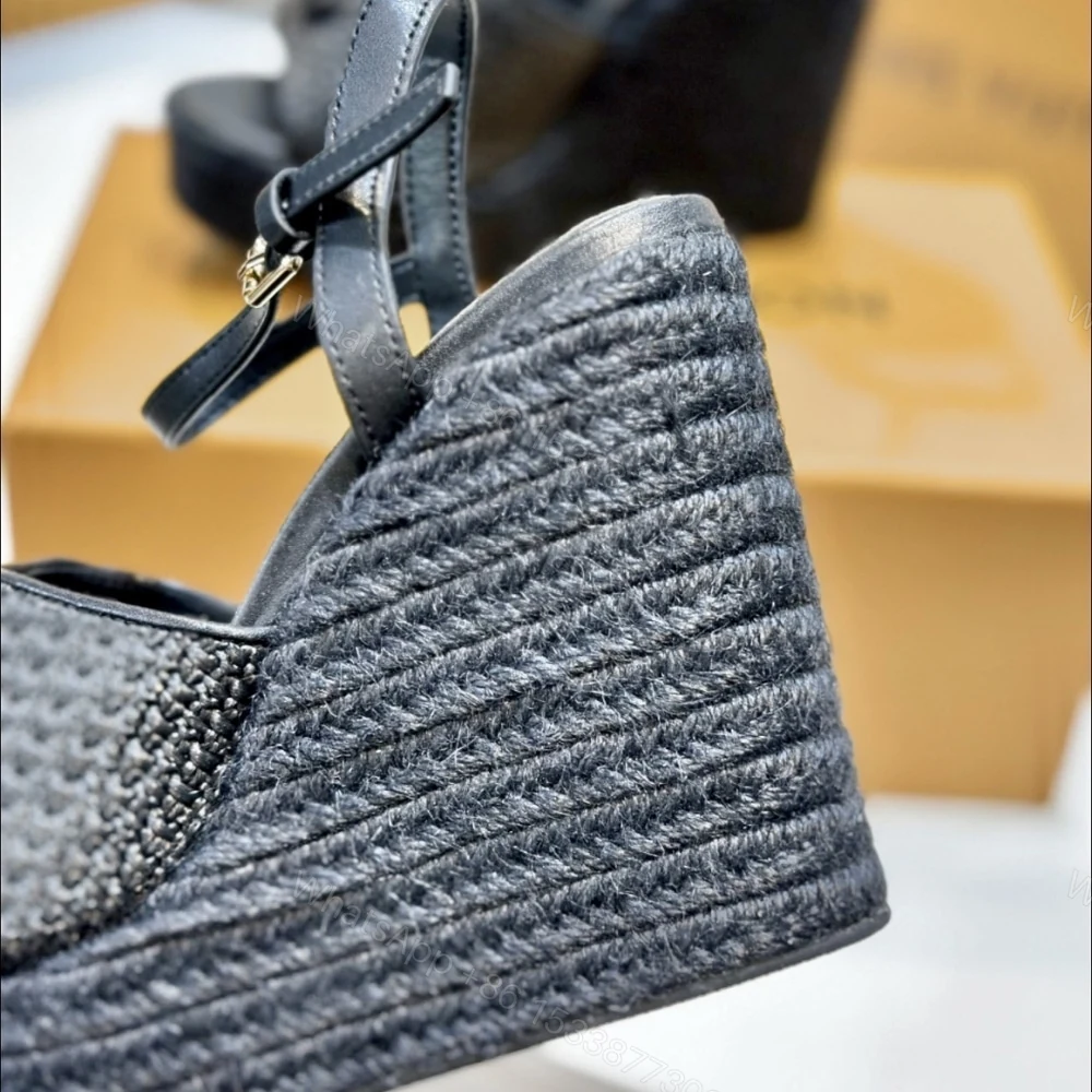View 6 of LOUIS VUITTON MARE WEDGE SANDALS BLACK 1AHLLK