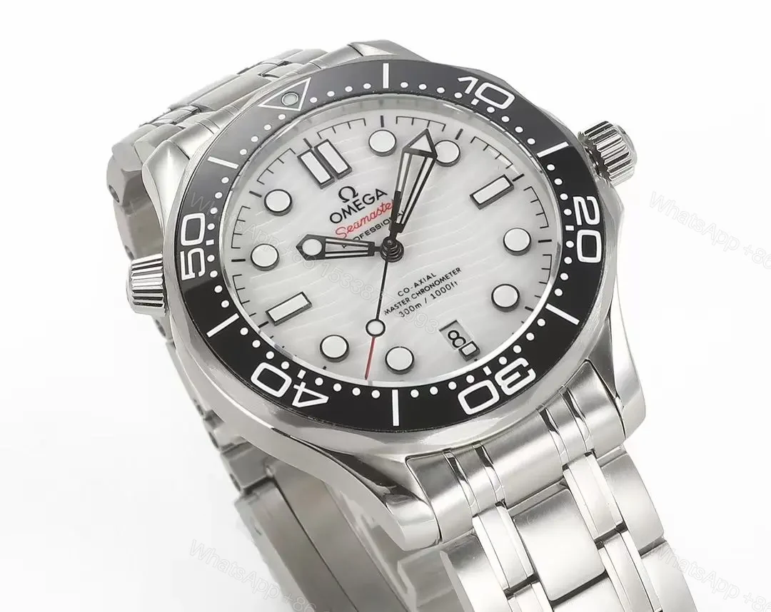 View 3 of Omega Seamaster Planet Ocean 600m Co-Axial Master Chronometer 42mm Stainless Steel Watch with Black Ceramic Bezel and White Dial