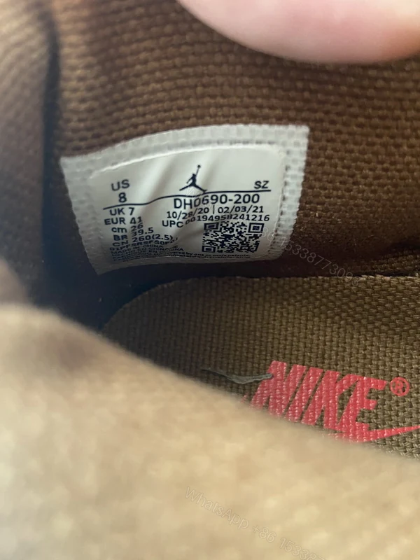 View 2 of Replica Travis Scott x Air Jordan 6 British Khaki DH0690-200