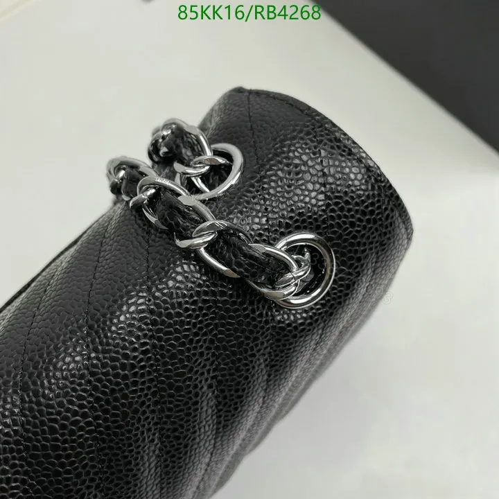 View 4 of Chanel Chevron Caviar Black Double Flap Bag RB4321 – Exquisite Craftsmanship Details