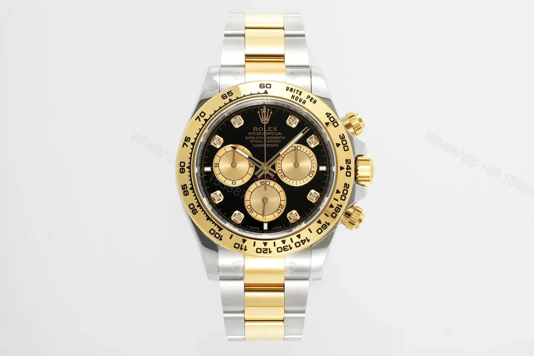 GS Factory Clean Factory APS Daytona Black Gold Two-Tone Watch — view 1