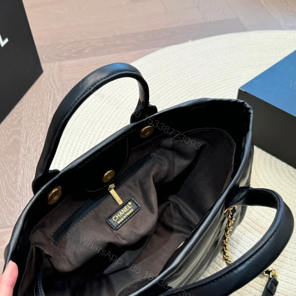 View 7 of Chanel Large Deauville Shopping Bag Black 31Cm