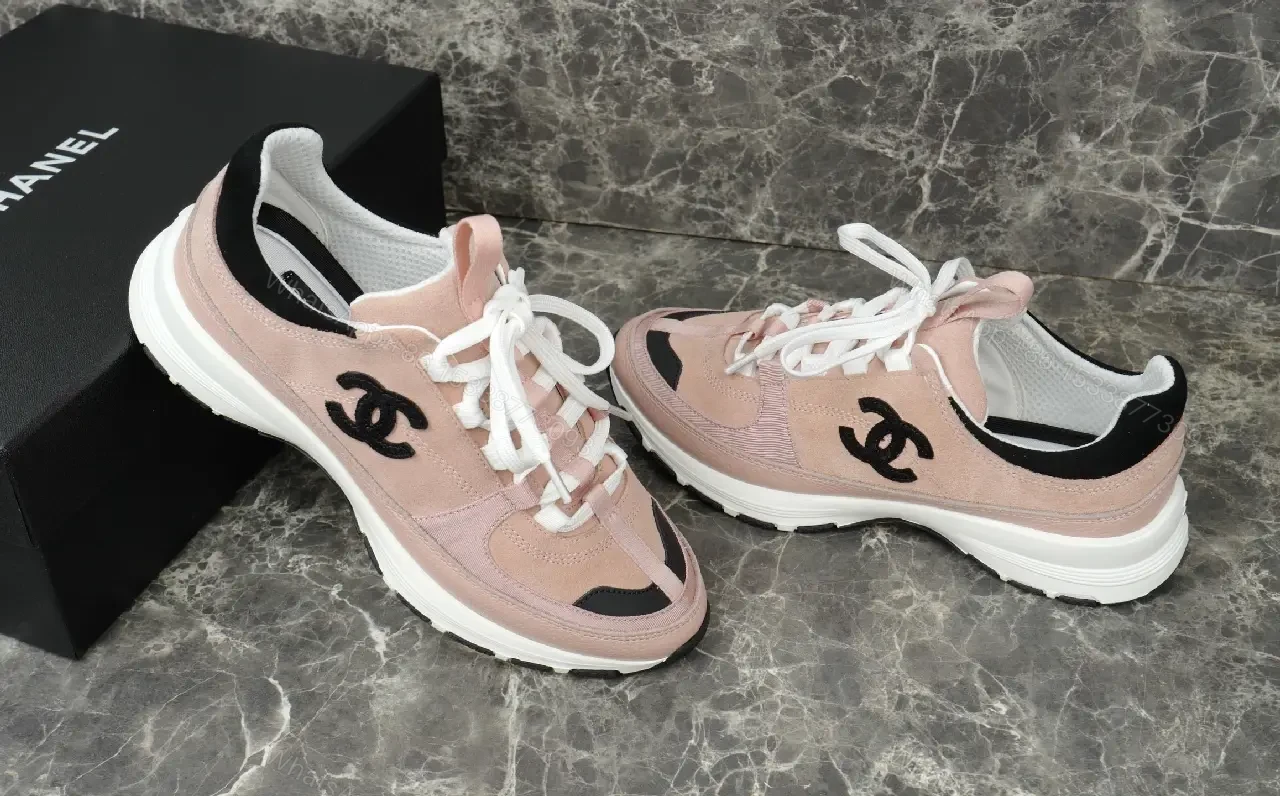 View 2 of Pink & Black Suede-Accent Luxe High-Top Sneakers with Cushioned Sole