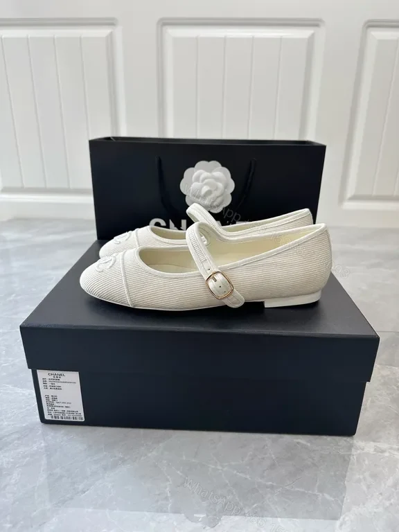 View 2 of White Knit Mary Janes with Logo Embellishment: Chic Dailywear