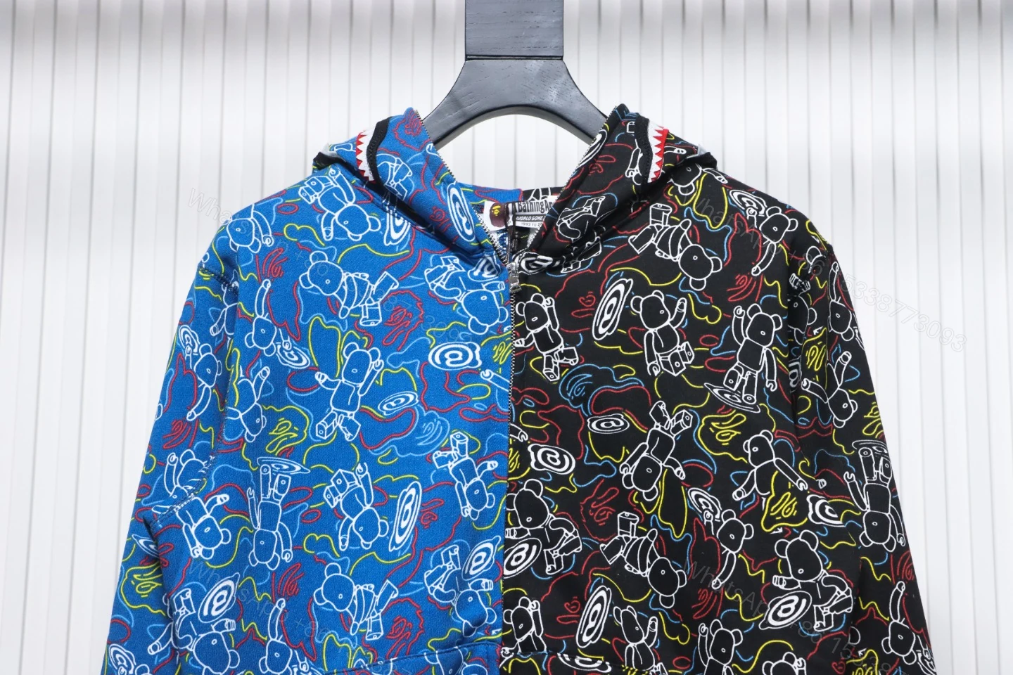 View 6 of BAPE X MEDICOM TOY Co-branded Duplex Camouflage Hooded Hoodie