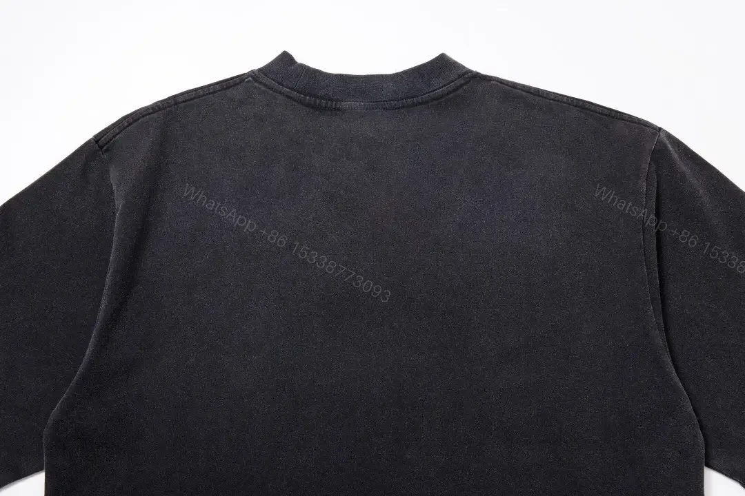 View 6 of Black Cotton Graphic Tee / Elevated Streetwear / Subtle Luxe Print T-Shirt