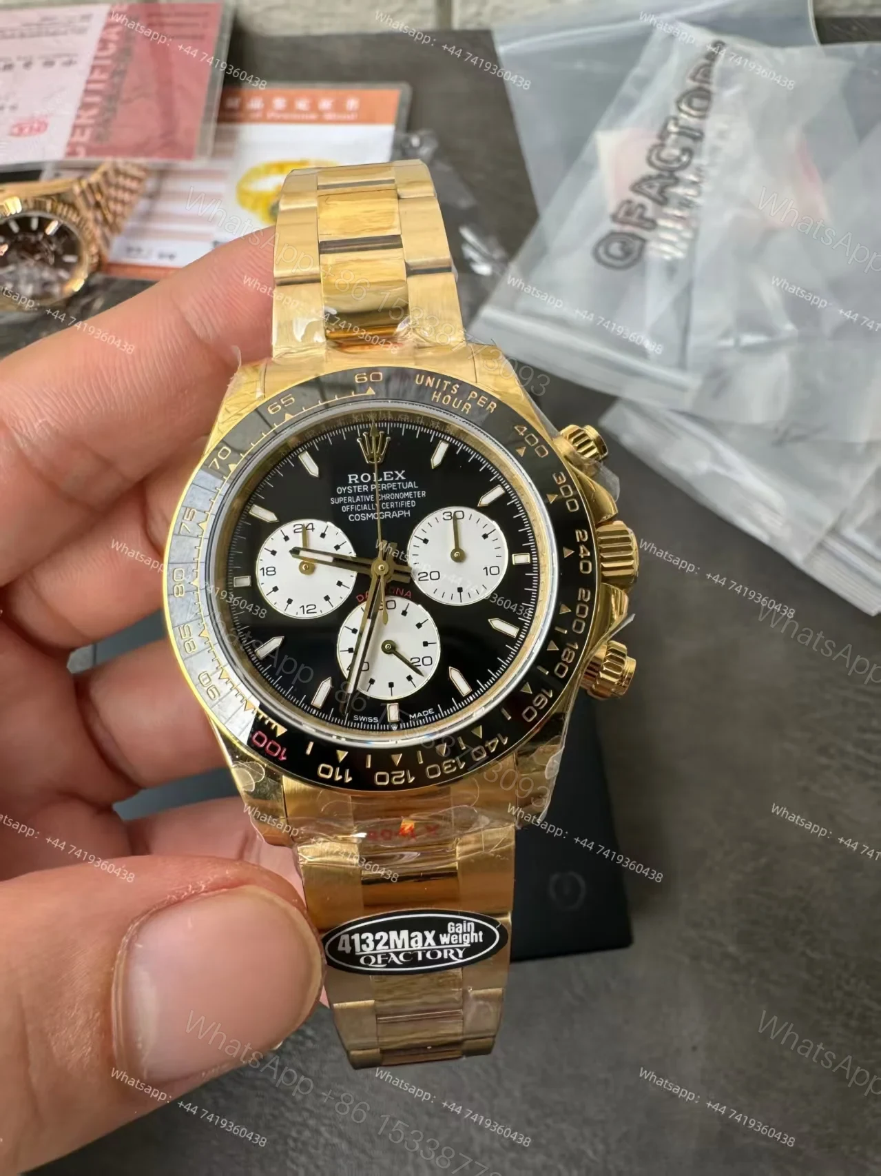 View 8 of Rolex Super Clone Daytona Le Mans 126528LN Gold 4132 Movement