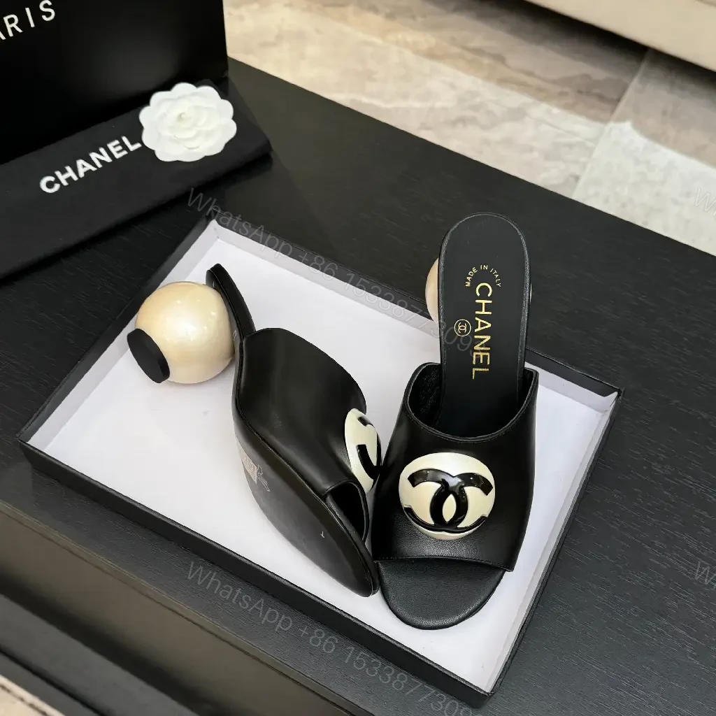 View 6 of Logo-Hardware Open-Toe Slide: Luxe Comfort, Bold Statement