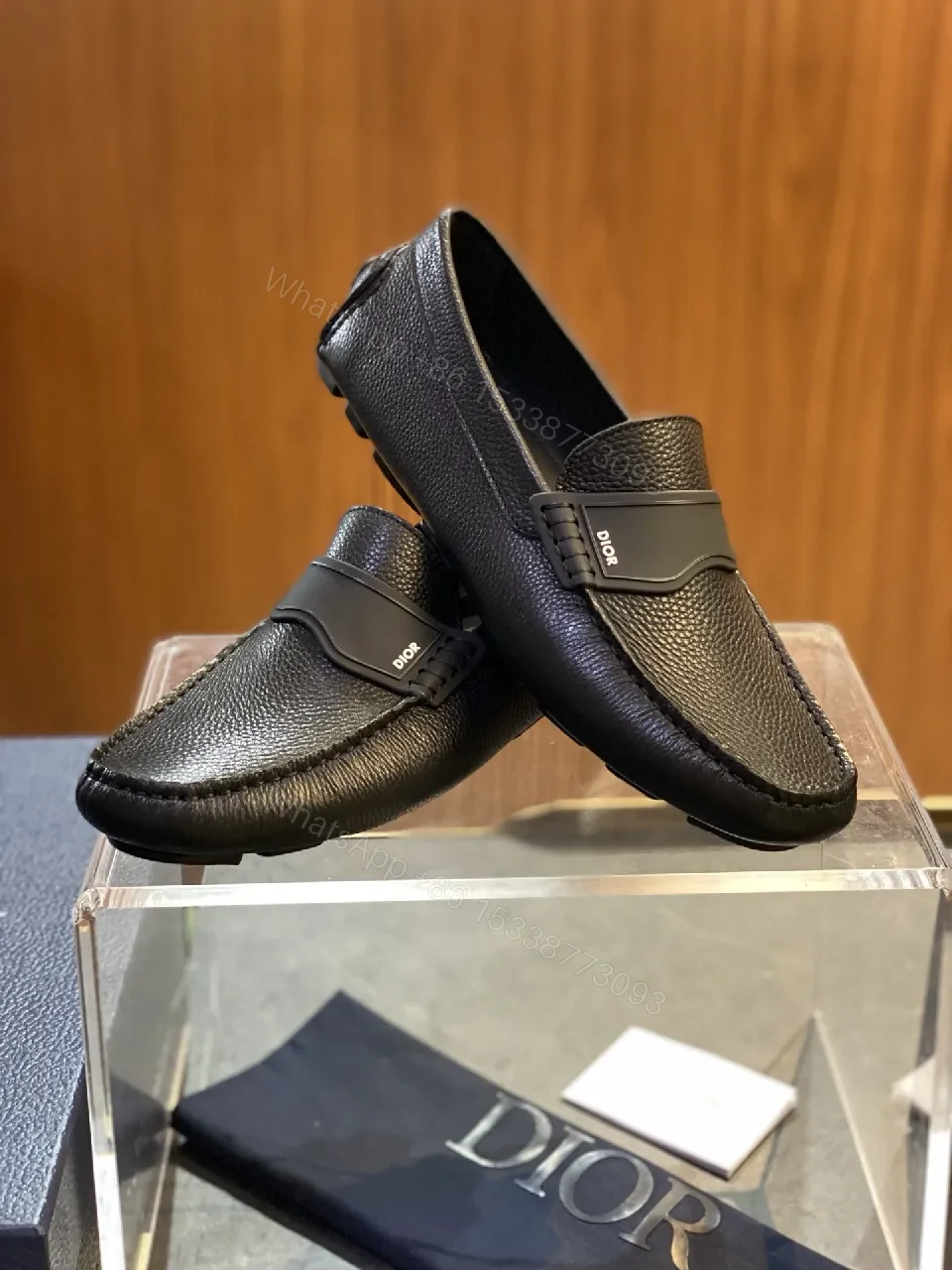 View 2 of Premium Leather Loafers: Black, Cushioned Comfort, Slim Profile