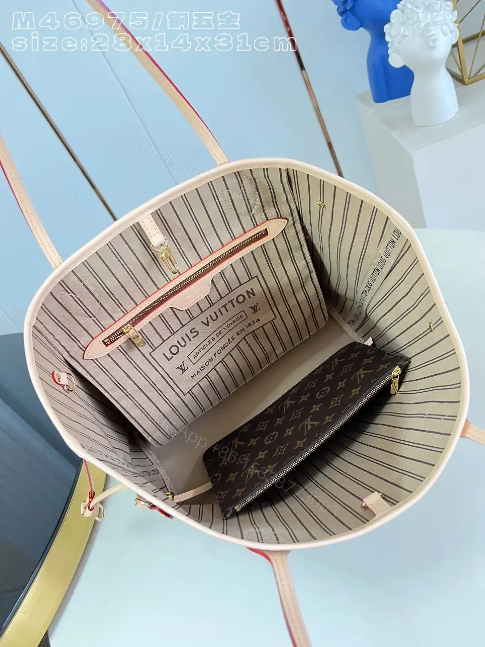 View 4 of Structured Monogram Tote: Leather, Classic, Ultra-Durable Carryall