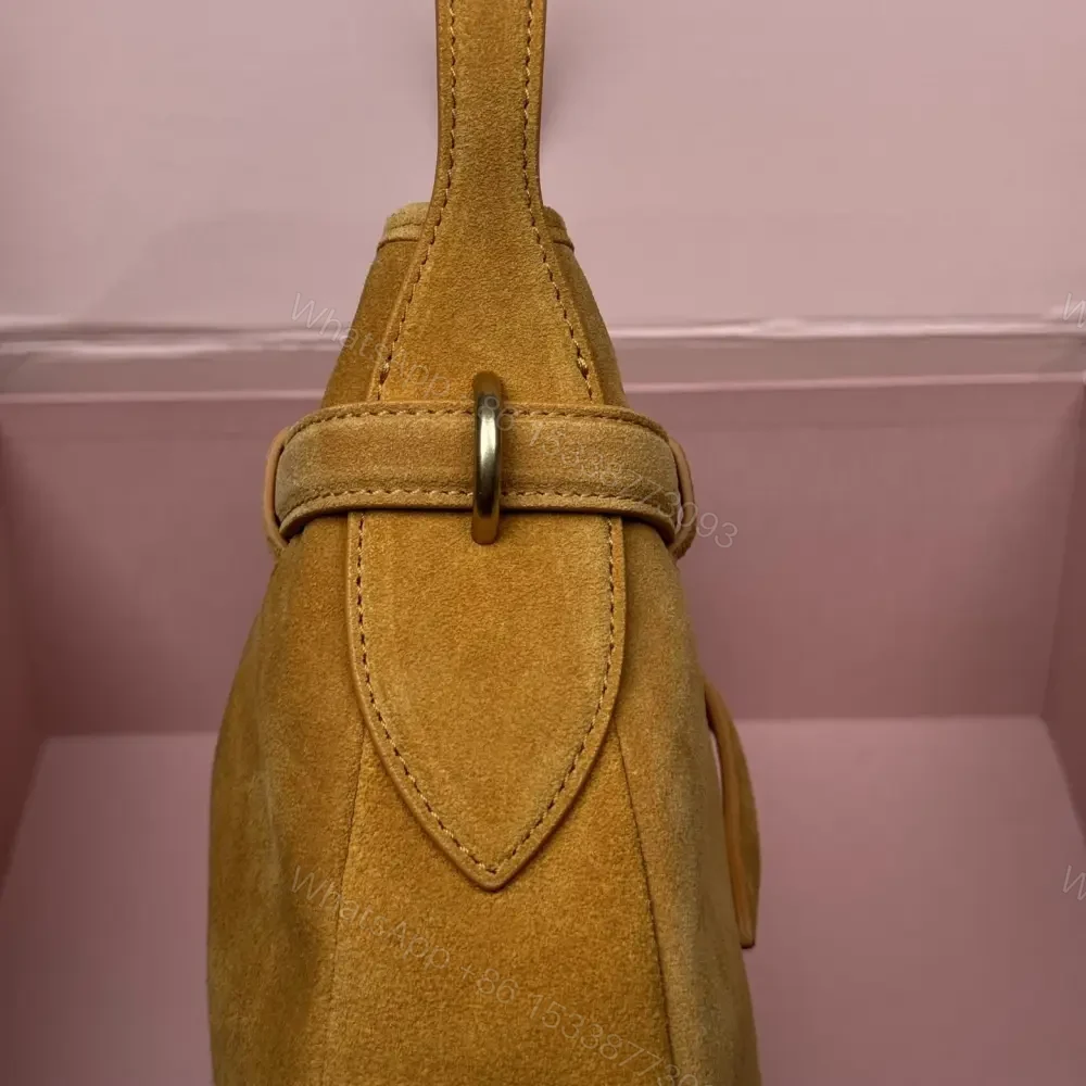 View 7 of 高仿miumiu*Aventure系列5BC182麂皮腋下包黃色小號免檢版