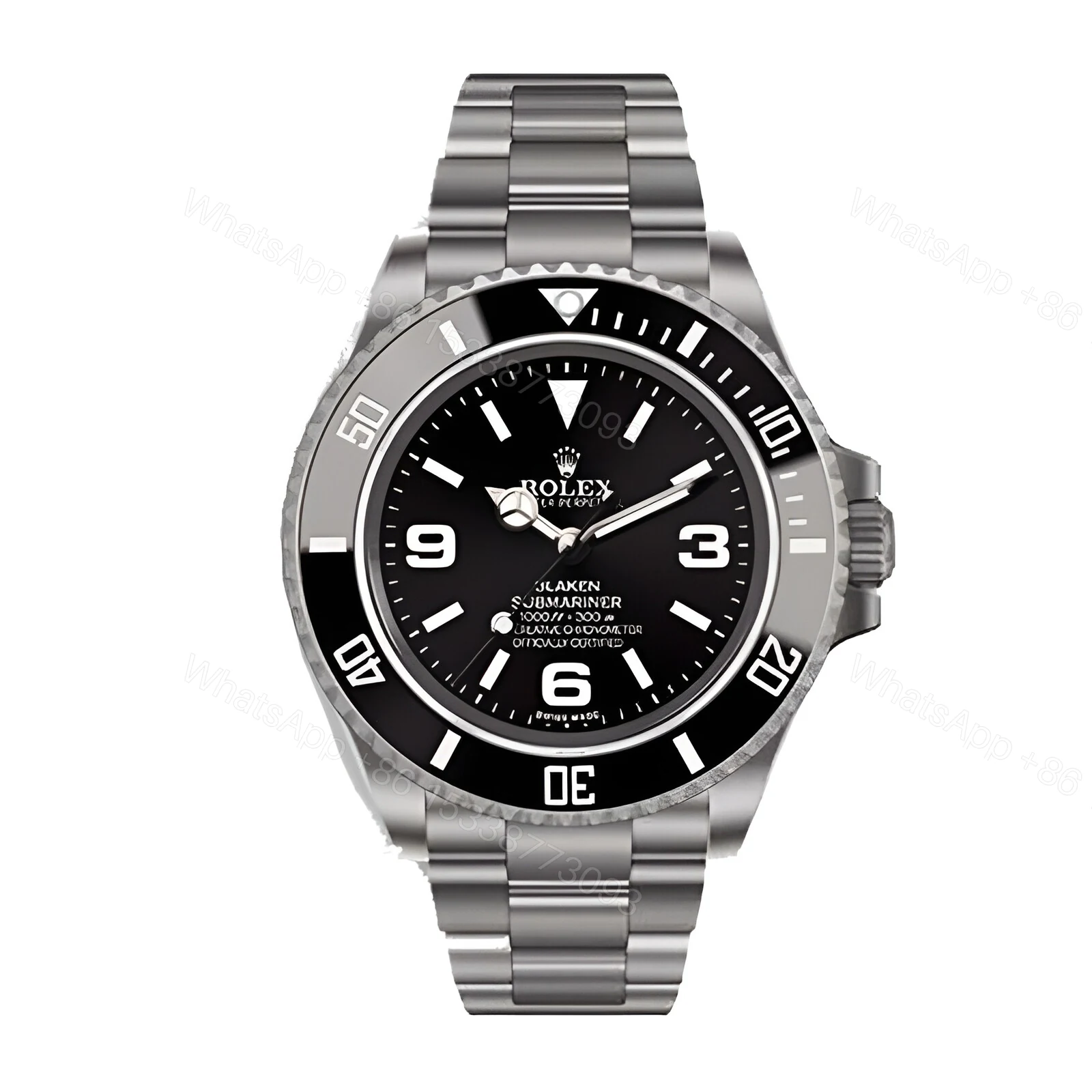 Rolex Submariner 6190 Blaken Black Dial Replica — view 1