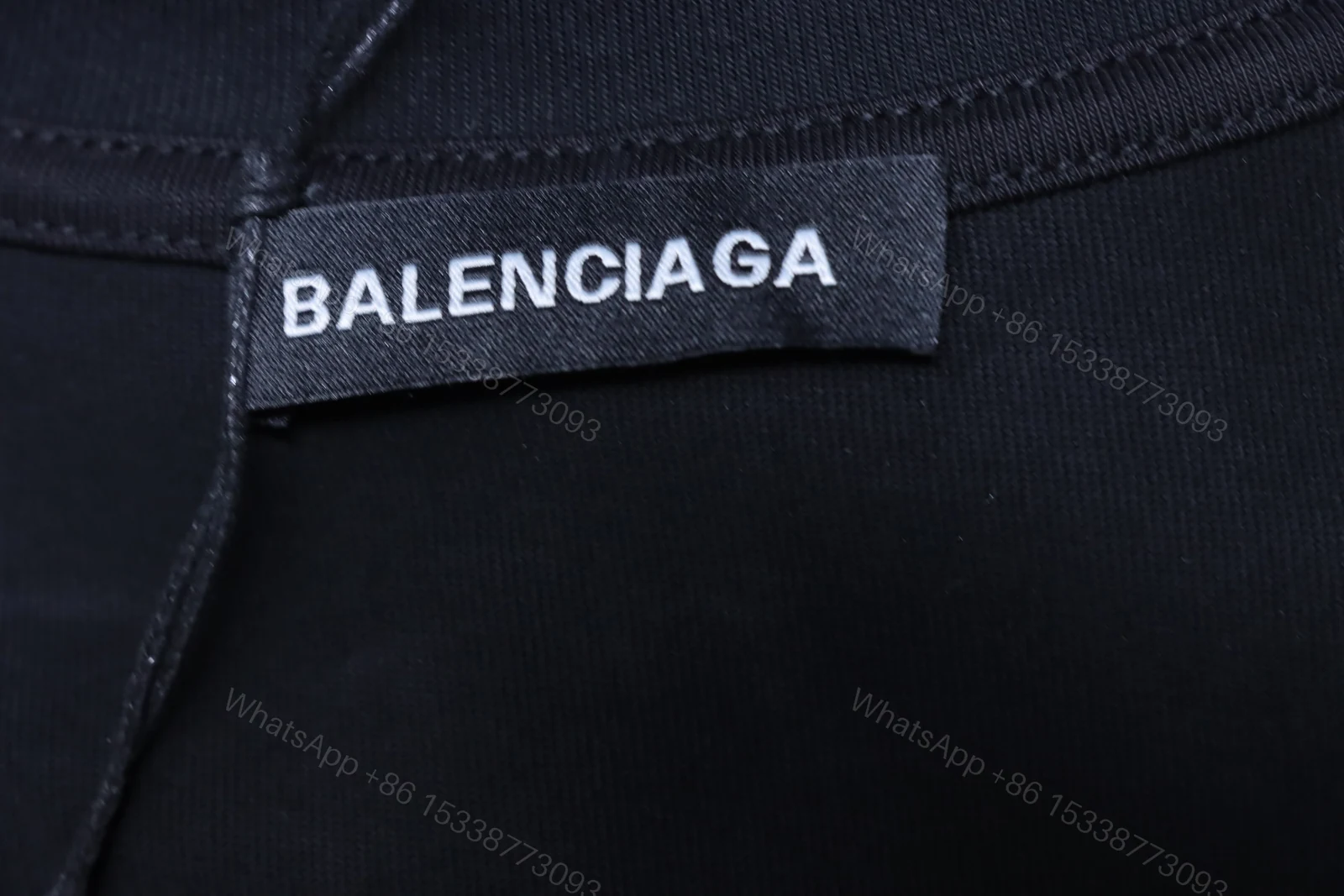 View 5 of Balenciaga Clothes Double Ring Appliqué Embroidered Short-Sleeve T-Shirt black