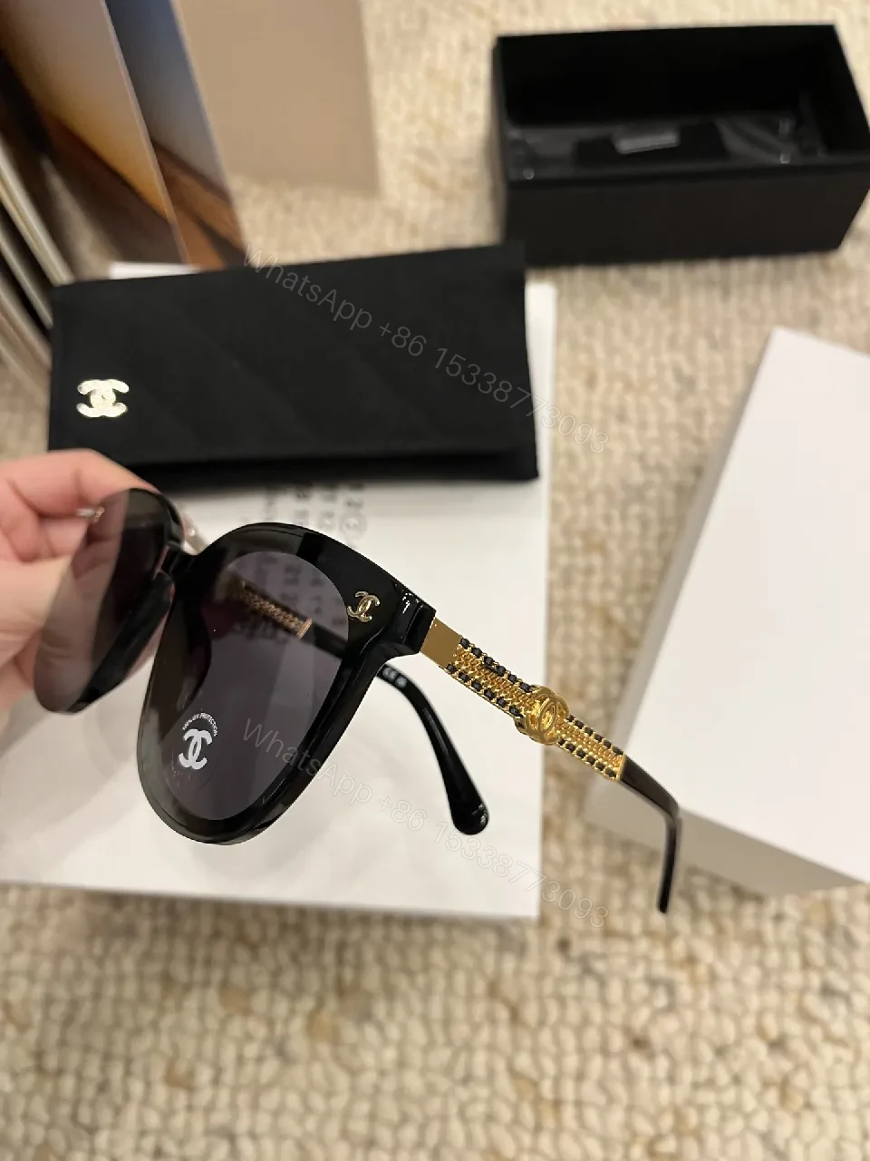 View 3 of Cat Eye Sunglasses - Acetate/Metal, Bold Luxe, Signature Detailing, Sunglasses