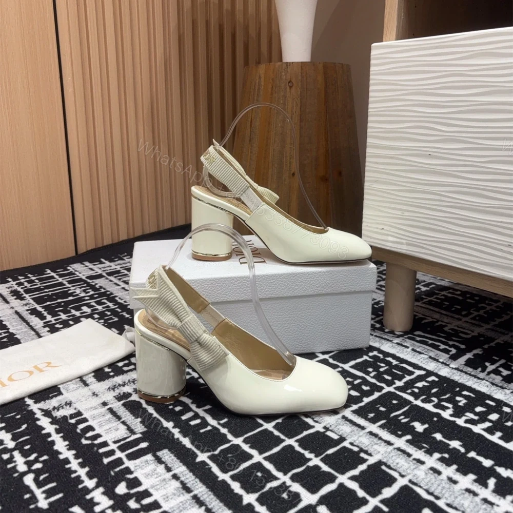 View 7 of 高仿Dior*Miss系列KDV270露跟蝴蝶結高踭鞋白色免檢版