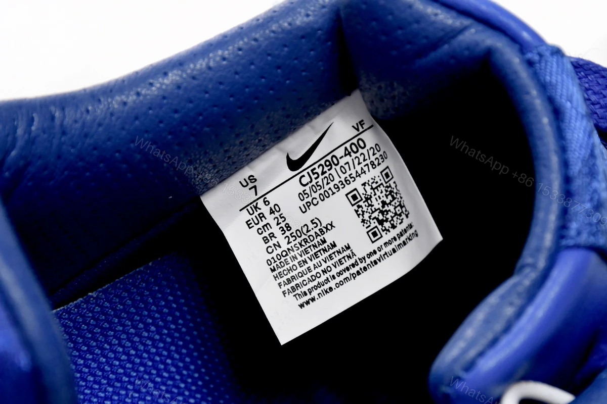 View 9 of CLOT x Nike Air Force 1 Low Premium Blue Silk CJ5290-400