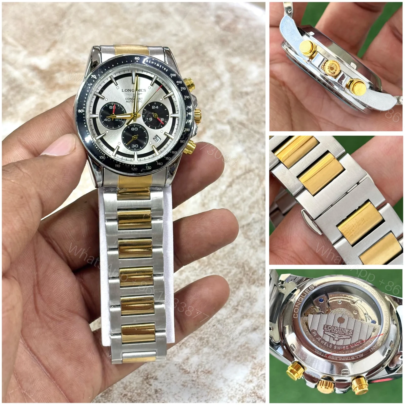 View 3 of Longines Chronograph Gold-Tone Premium