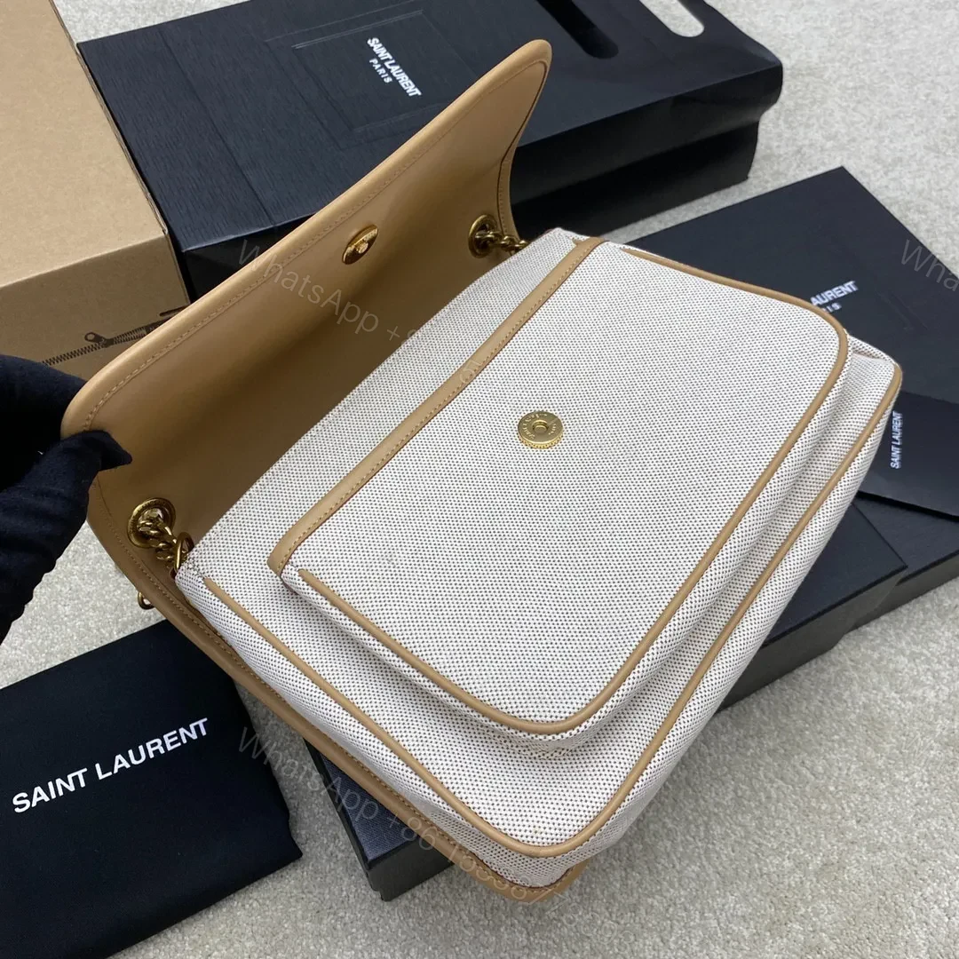 View 6 of Yves Saint Laurent YSL Niki Bag Natural Canvas