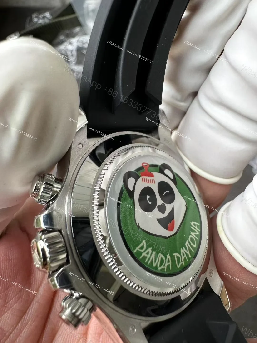 View 8 of Rolex Daytona 116589TBR 1:1 Replica – 18K Platinum-Plated Eye of the Tiger Diamond Dial Super Clone 4130