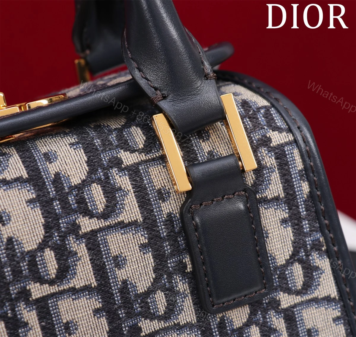 View 2 of Dior 30 Montaigne Women’s Handbag Oblique Fabric 18.5x16x10cm