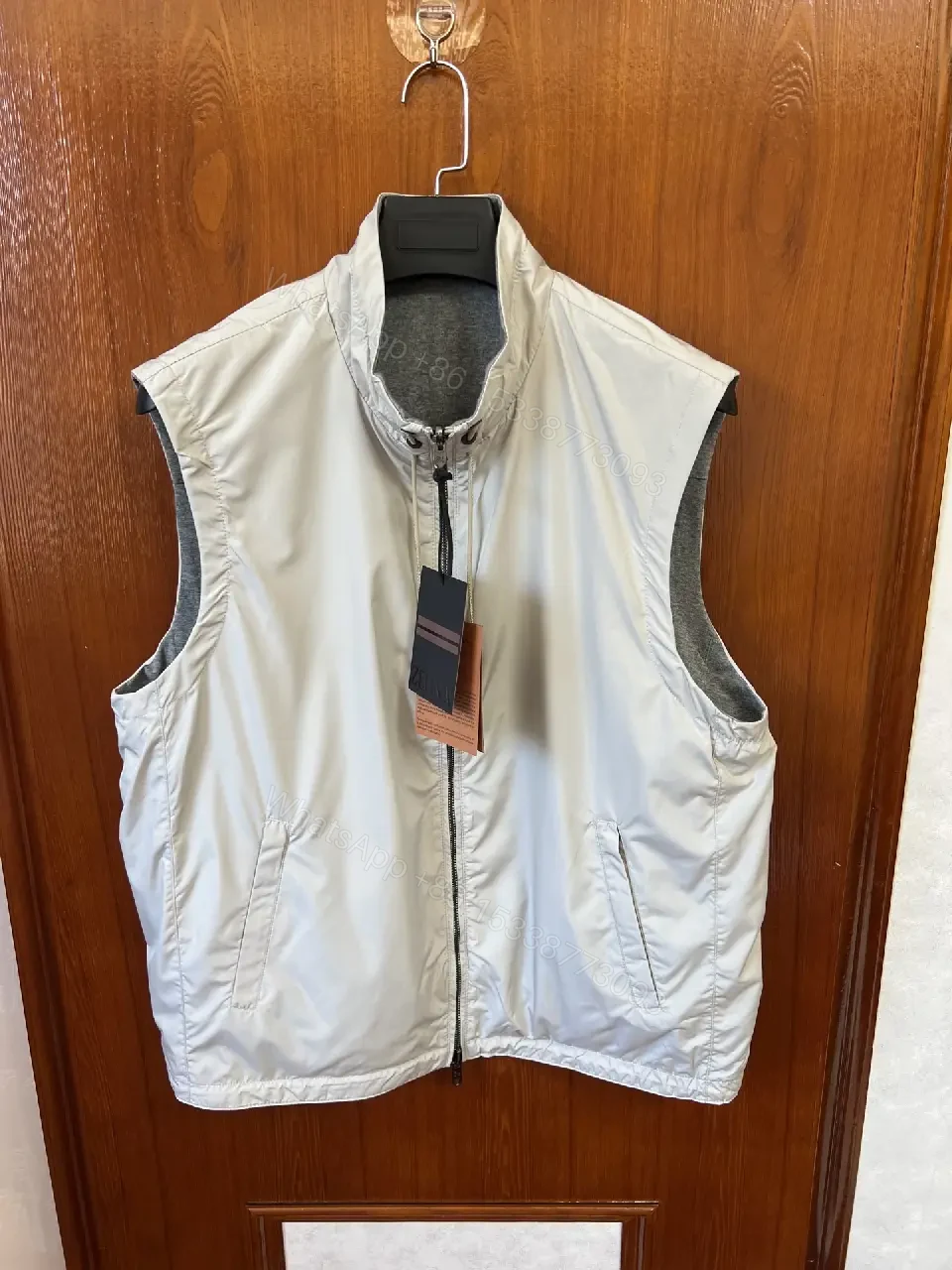 View 13 of Olive Lightweight Windbreaker Jacket with Hooded Zip-W Rolled-Edge