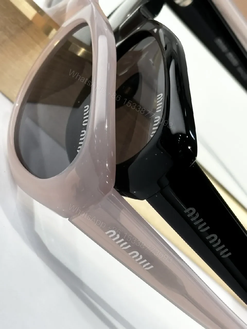 View 8 of Black Glasses Round-Oval Frame Sunglasses: Luxe-Classic Comfort