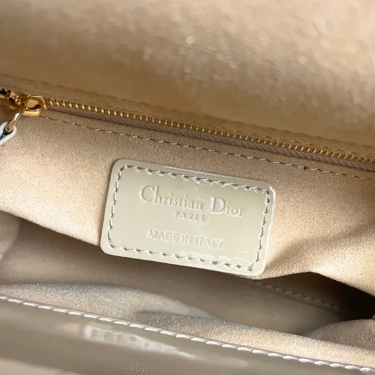 View 4 of Chic Gold-Diamond Quilt Mini Bag - Dior-Inspired Luxury