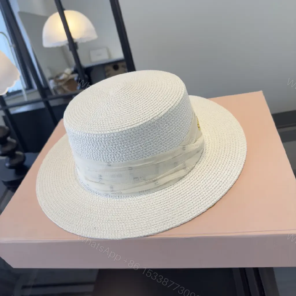 View 2 of Off-White Straw Fedora Hat with Woven Texture and Ribbon Band