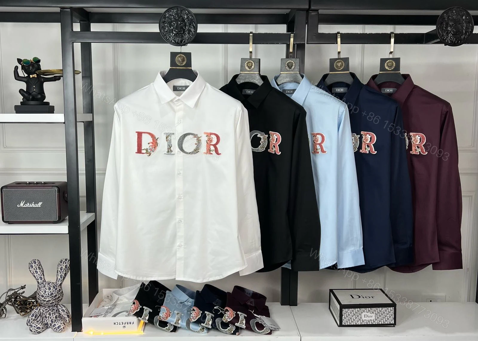FIRST COPY CHRISTIAN DIOR IMPORTED LYCRA FABRIC FULL SLEEVE SHIRT — view 1