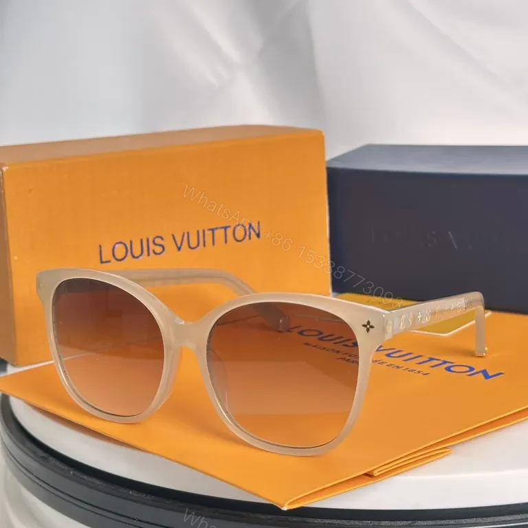 View 5 of Louis Vuitton Premium Sunglasses - Black Acetate, Polarized UV400, Spring Hinges